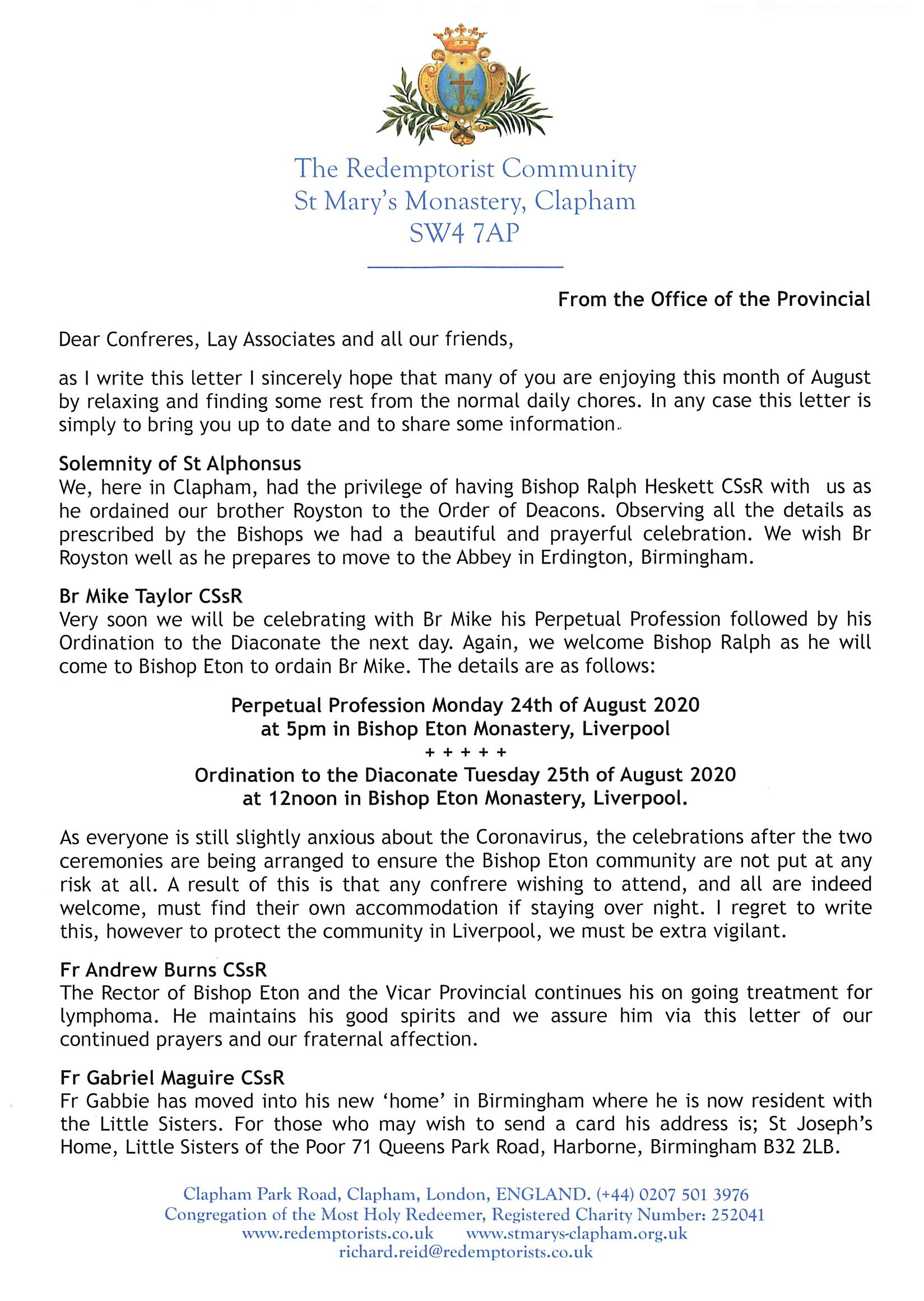 aug 2020 provincial letter cssr page 1