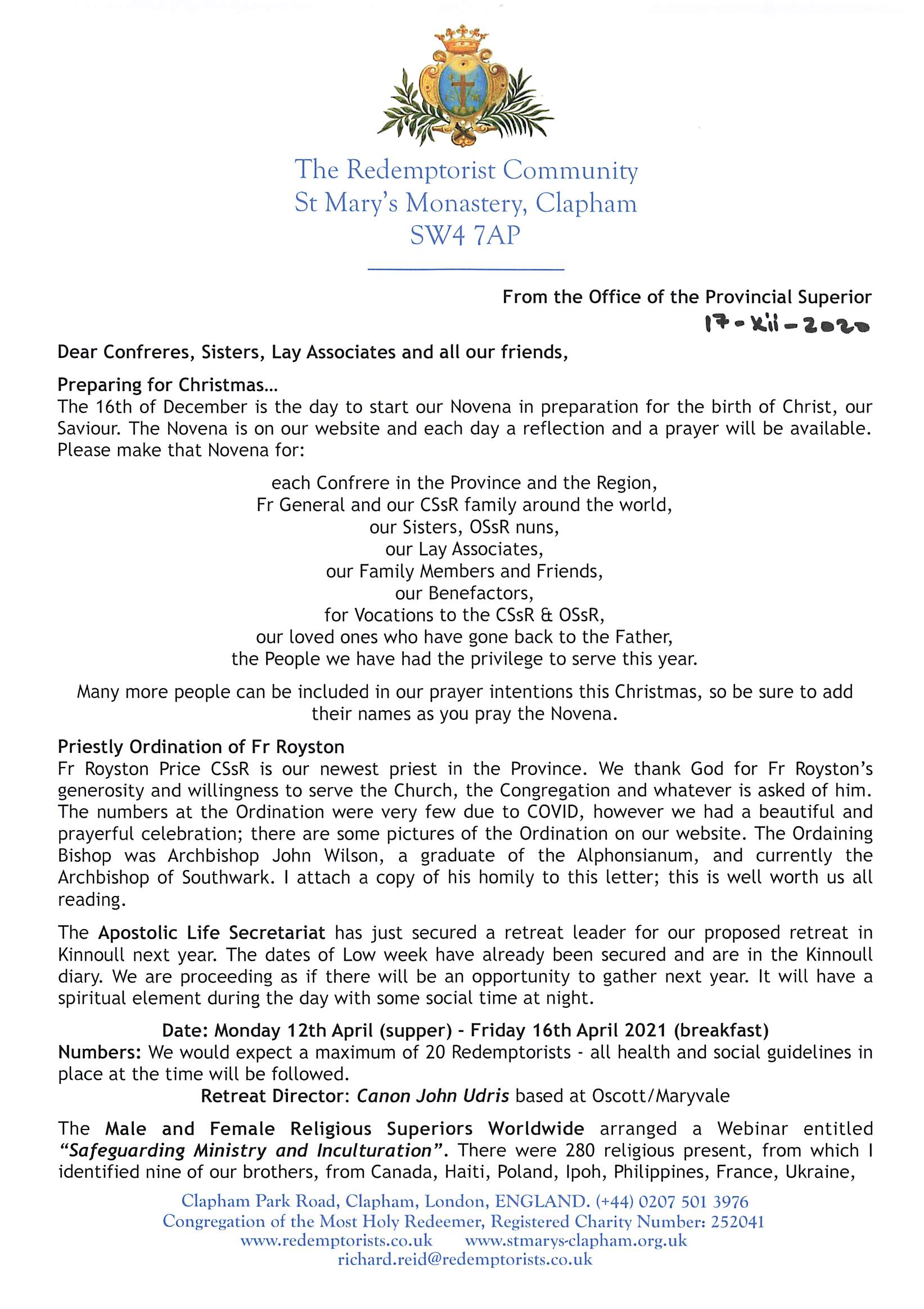 provincial letter 17xii2020 page 1