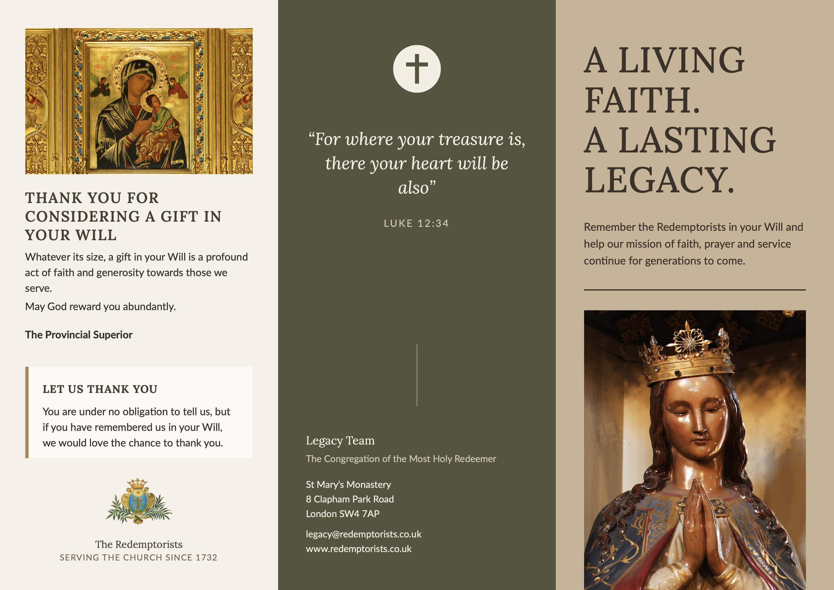 redemptorists legacy pamphlet a gift in your will 1